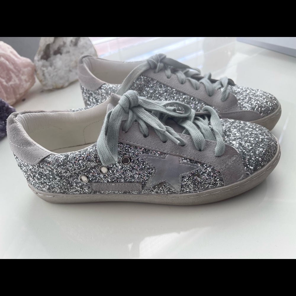 Look alike Golden Goose Sneakers gray glitter